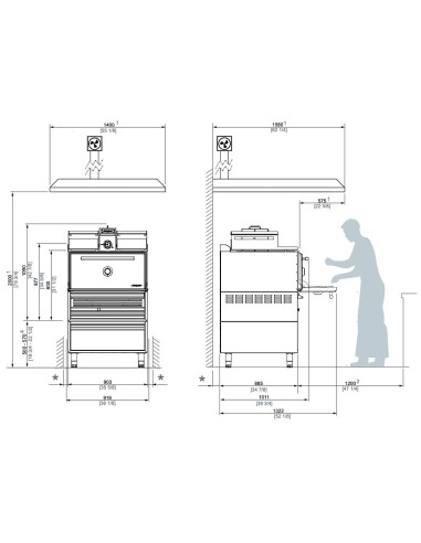 Horno Brasa HJX-Pro L175-TD - Negro|Hosteleria Negocios