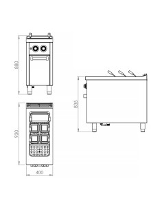 Cuece Pastas Gas Fainca HR CPG40L900E S900 | Hostelería Negocio 2