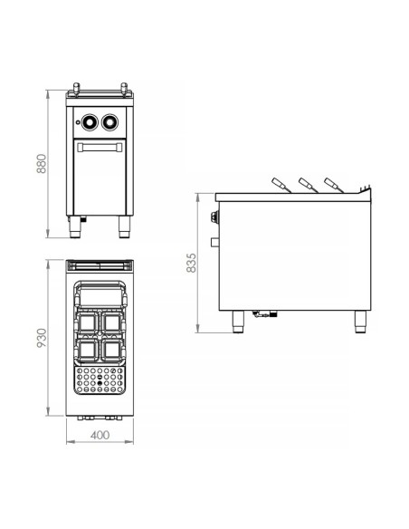 Cuece Pastas Gas Fainca HR CPG40L900E S900 | Hostelería Negocio
