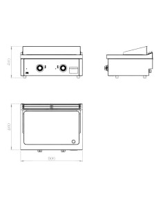 Fry Top Eléctrico Cromo FTE-6008 SCR HR Fainca|Hosteleria Negocios 2