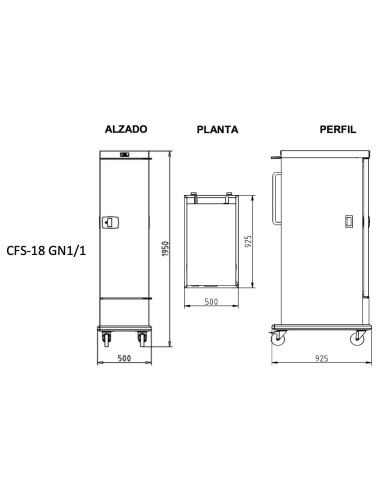 Carro Frío Eratos CFS-18 GN 1/1 | Hostelería Negocios