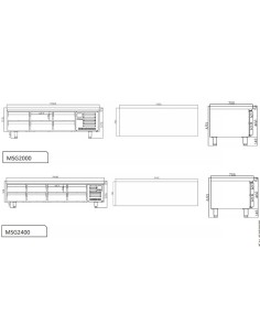 Mesa Baja Refrigerada MSG 2400 GN 1/1  Infrico | Hostelería Negocios 2