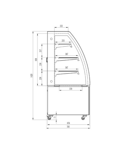 Vitrina Expositora Vera 900C Edenox|Hosteleria negocios