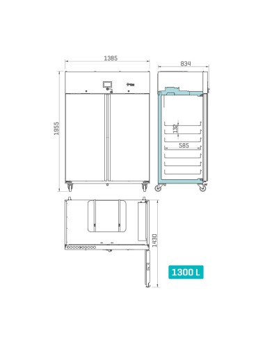 Armario Refrigeración Infrico PTR130IG | Hostelería Negocios