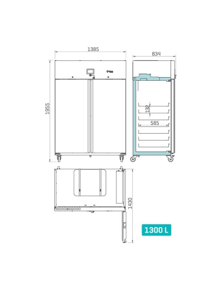 Armario Refrigeración Infrico PTR130IG | Hostelería Negocios