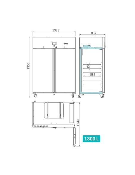 Armario Refrigeración Infrico PTR130IS | Hostelería Negocios