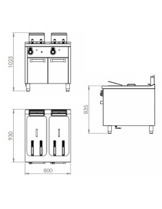 Freidora a Gas S900 FDG2020L HR Fainca|Hosteleria negocios 2
