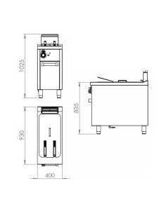 Freidora a Gas 20 Litros FDG20L900E HR Fainca|Hosteleria Negocios 2