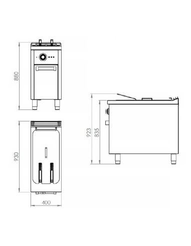 Freidora Electrica S900 FD22L HR Fainca| Hostelería Negocios