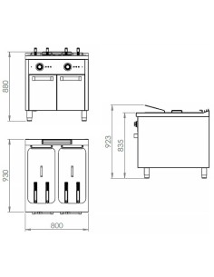 Freidora Electrica FD22L22L doble HR Fainca | Hostelería Negocios 2