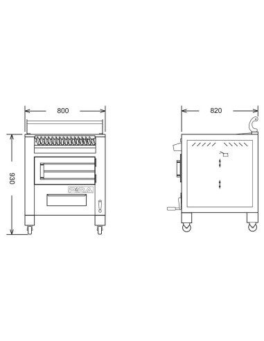 Barbacoa de Carbón Pira BBQ-M80 | Hostelería Negocios
