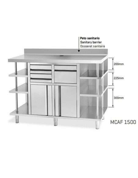 Mueble Mesa Cafetera MCAF 1500 Infrico|Hosteleria negocios