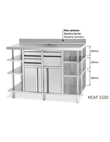 Mueble Mesa Cafetera MCAF 2500 Infrico|Hosteleria negocios