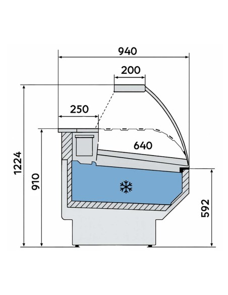 Vitrina Expositora Neria VED-9-C Docriluc|Hosteleria negocios