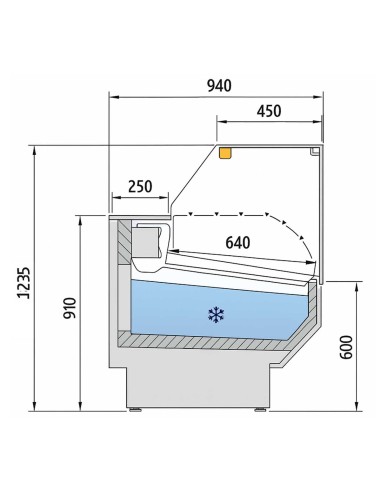Vitrina Expositora Neria VED-9-RR Docriluc|Hosteleria negocios