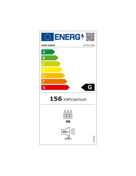 Vinoteca Cave Vinum CV-46-BL 2T Premium | Hostelería Negocios