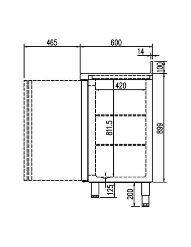 Mesa Refrigerada Docriluc MFRV-200 | Hostelería Negocios