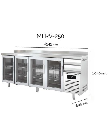Mesa Refrigerada Docriluc MFRV-250 | Hostelería Negocios