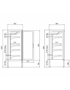 Vitrina Mural Refrigerada Docriluc EFILQ 2R LC | Hostelería Negocios 2