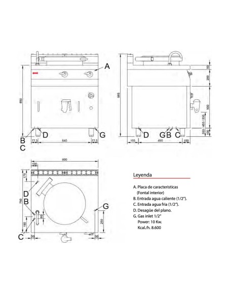 Marmita a Gas Jemi MAG50 Serie 750 EV | Hostelería Negocios