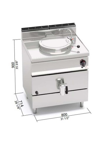 Marmita Gas Bertos G7PD 50L | Comfort Power Macros 700