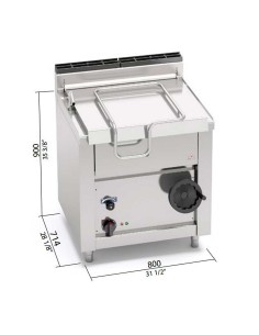 Sartén Basculante Serie 700 Eléctrica Bertos E7BR8-I | Hostelería Negocios 2