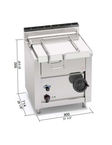 Sartén Basculante Serie 700 Eléctrica Bertos E7BR8-I | Hostelería Negocios