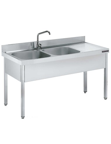 Fregadero Gama 700 con Bastidor 2 cubas Distform