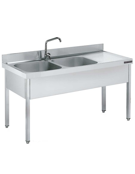 Fregadero Gama 700 con Bastidor 2 cubas Distform