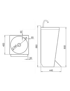 Lavamanos de Pie Caño Giratorio Distform|Hosteleria negocios 2