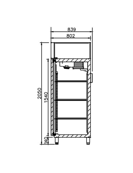 Armario Congelador Infrico AGB 49 H BT | Hostelería Negocios