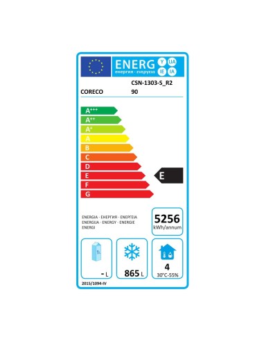Armario Congelador Coreco Snack 1303 S-Line | Hostelería Negocios