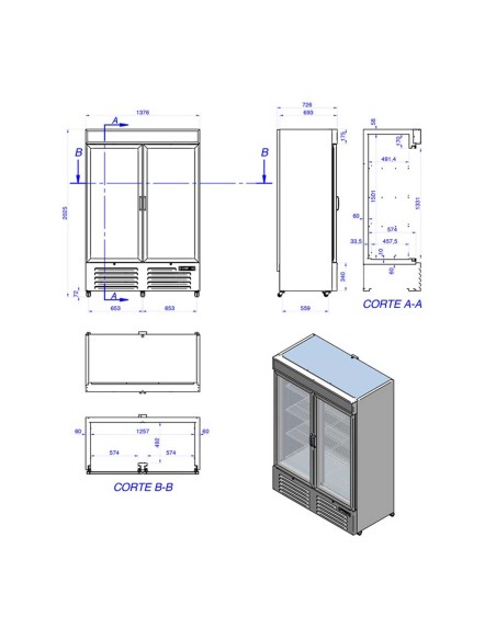 Armario Congelador Edenox ACE-952-C HC | Hostelería Negocios