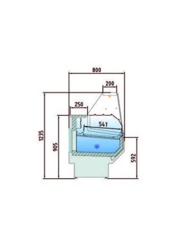 Vitrina Refrigerada Fondo 800 VED-8-R |Hosteleria negocios