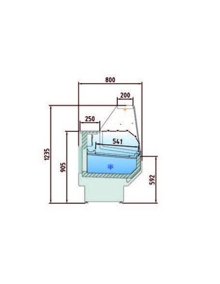 Vitrina Refrigerada Fondo 800 VED-8-R |Hosteleria negocios