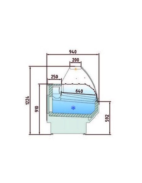 Vitrina Refrigerada Fondo 900 VED-9-C|Hosteleria negocios