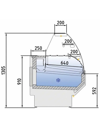 Vitrina Expositora Neria VEPD-9-C Docriluc|Hosteleria negocios