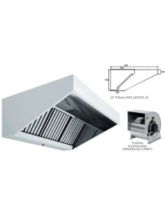 Campana Mural Fondo 800 Techo Bajo con Turbina|Hosteleria negocios