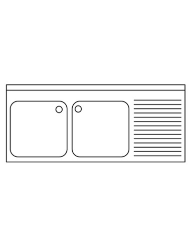 Fregadero Gama 600 con Bastidor y Estante DISTFORM|HosteleriaNegocios