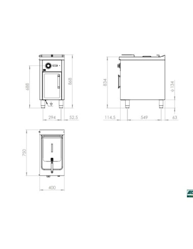 Freidora Electrica 15L S750 FD15L12T750E HR Fainca|Hosteleria negocios