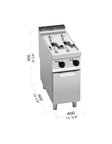 Freidora Electrica 7+7L Máxima 900 E9F7+7-4M Bertos|Hosteleria negocios