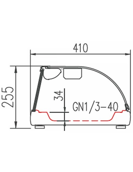 Vitrina de Tapas Fría Coreco BCC-6-ICristal Curvo | Hostelería Negocios