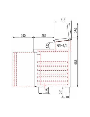 Mesa Fría Salad-Chef Coreco MFEI70-135 Gama 700 | Hostelería Negocios