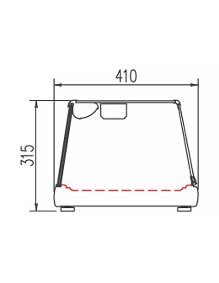 Vitrina Sushi Cristal Plano BPS-8-I Coreco|HOsteleria negocios