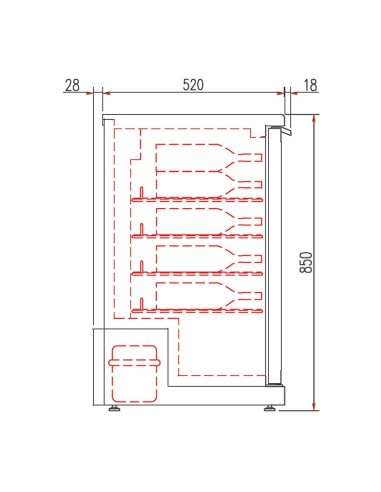 Expositor Refrigerado Vino Coreco ERHWS-350-L | Hostelería Negocios