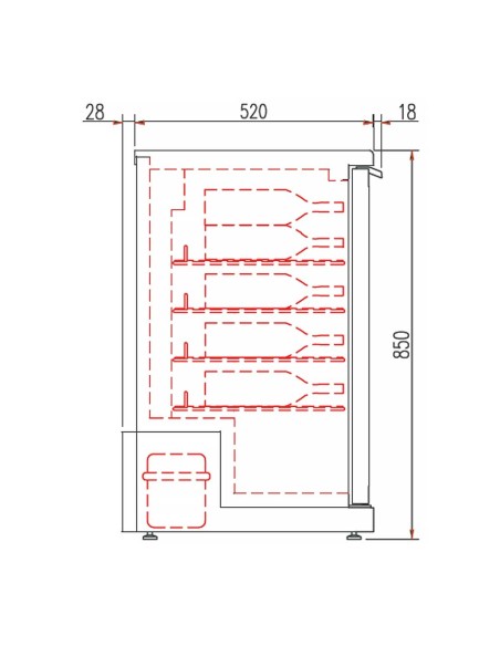 Expositor Refrigerado Vino Coreco ERHWS-350-L | Hostelería Negocios