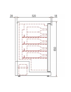 Expositor Refrigerado Vino Coreco ERHW-250-L | Hostelería Negocios 2