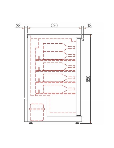 Expositor Refrigerado Vino Coreco ERHW-250-L | Hostelería Negocios
