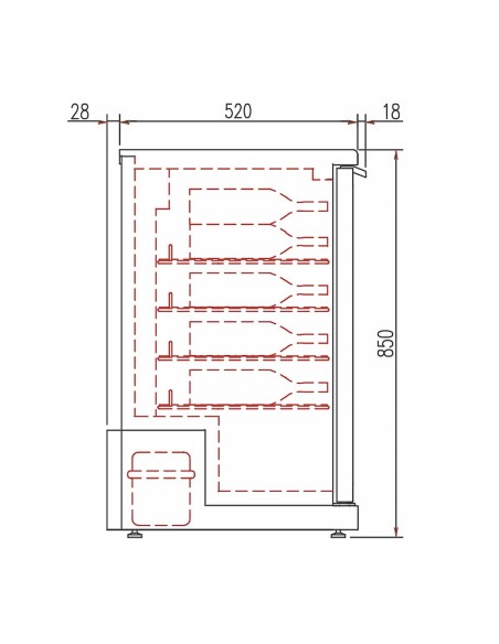 Expositor Refrigerado Vino Coreco ERHW-250-L | Hostelería Negocios