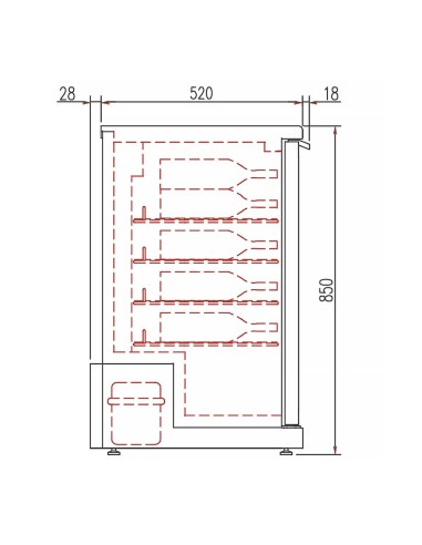 Expositor Refrigerado Vino Coreco ERHW-350-L | Hostelería Negocios
